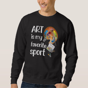 Art är favoritsport Lärlaren Artisti Lång Ärmad Tröja