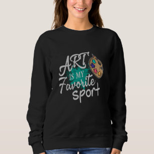 Art är min favoritsport grönt Stänk T Shirt