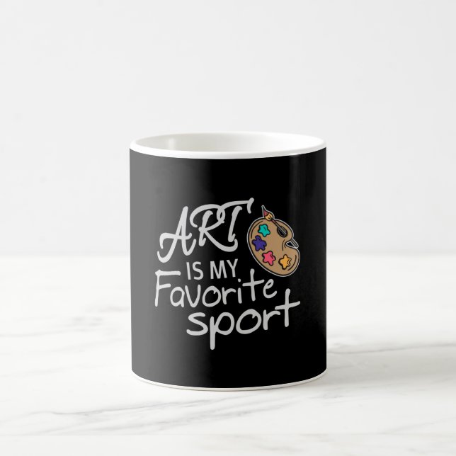 Art är min favoritsport kaffemugg (Center)