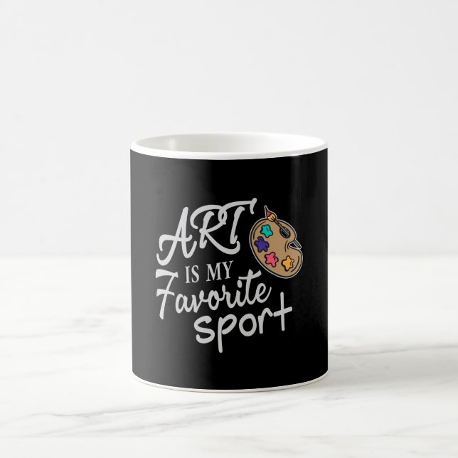 Art är min favoritsport kaffemugg (Center)