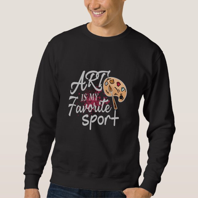Art är min favoritsport Stänk Lång Ärmad Tröja (Framsida)
