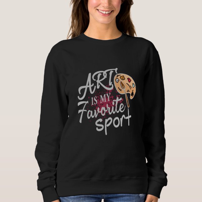 Art är min favoritsport Stänk T Shirt (Framsida)