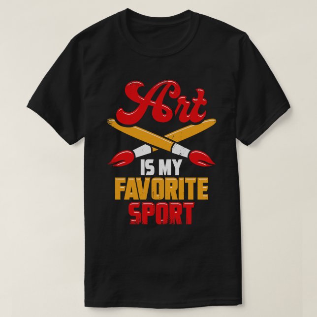 Art är min favoritsport t shirt (Design framsida)