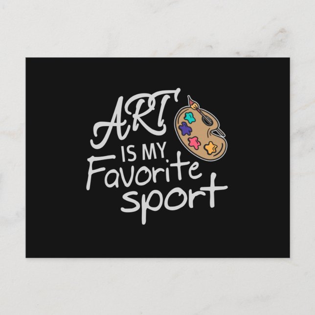 Art är min favoritsport vykort (Framsida)