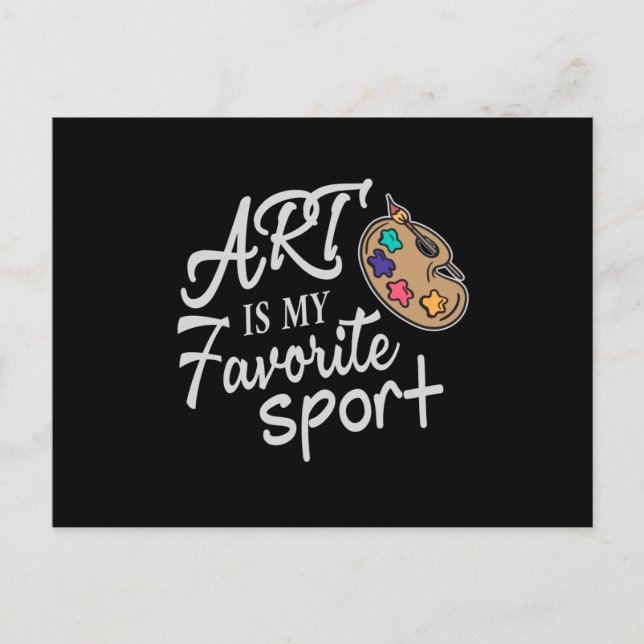 Art är min favoritsport vykort (Framsida)