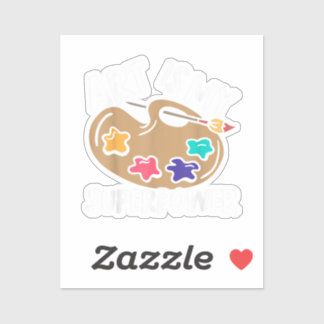 Art är min superpower Art Teacher Artist Painter P Klistermärken