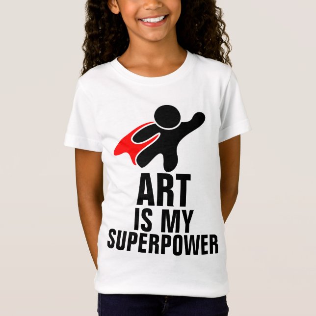 ART ÄR MIN SUPERPOWER KIDS T-SHIRTS (Framsida)