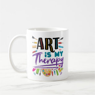 Art är min terapeutiska konstnärliga konst kaffemugg