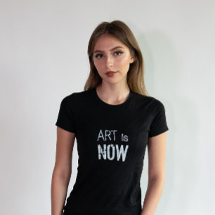 Art är nu vit, konkret fras t shirt