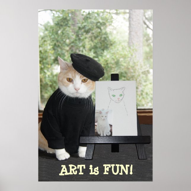 ART är ROLIGT CAT Poster (Framsidan)