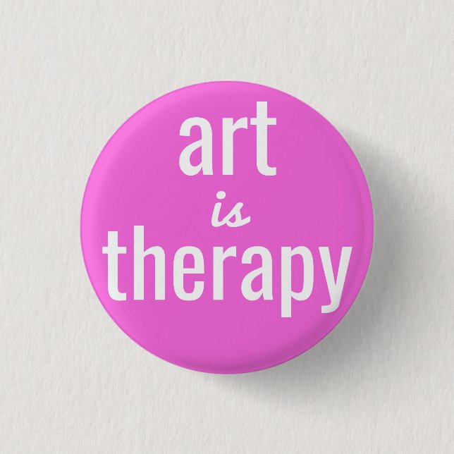 Art är Rosa Pin-knapp för terapi Knapp (Framsida)