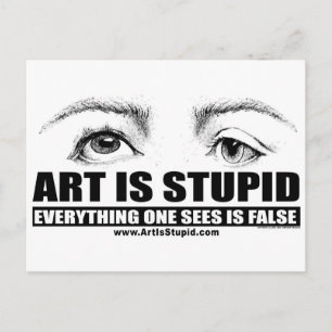 Art är stupid vykort