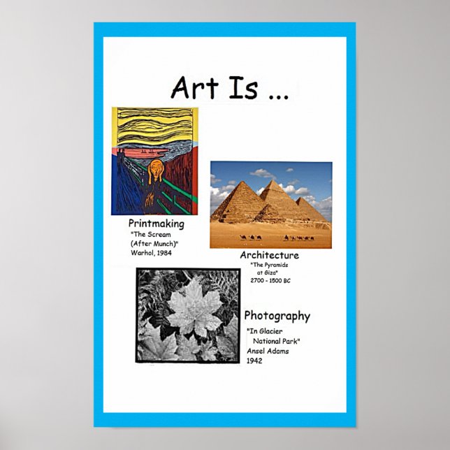 Art är utskrift, arkitektur, fotografi (1/4) poster (Framsidan)