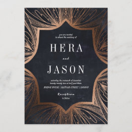 Art Art nouveau charkol och Bronze inbjudan till