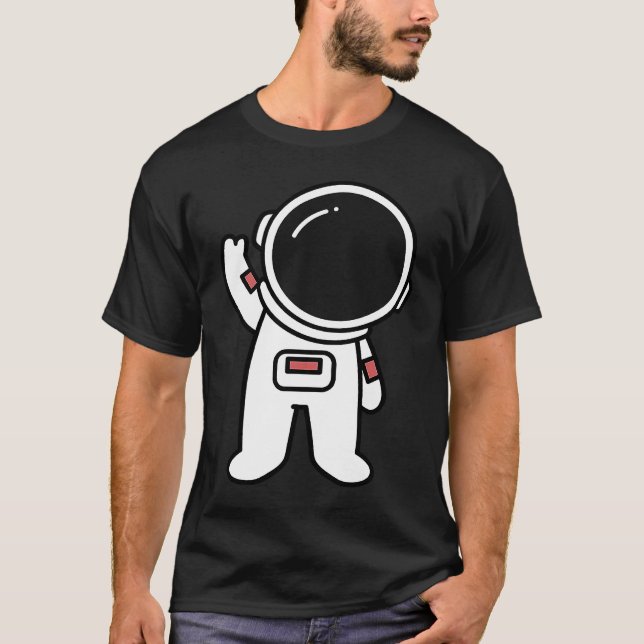 Art Astronaut i rymdens konstnärliga ritområde Kos T Shirt (Framsida)