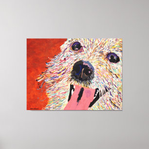 Art av Debbie Davidsohn - Hund Art - Wrapped Canva Canvastryck