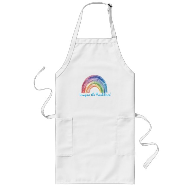Art av Debi, Rainbow Apron Långt Förkläde (Framsidan)