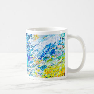 Art av färg palett kaffemugg