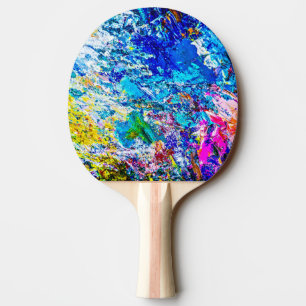 Art av färg palett pingisracket