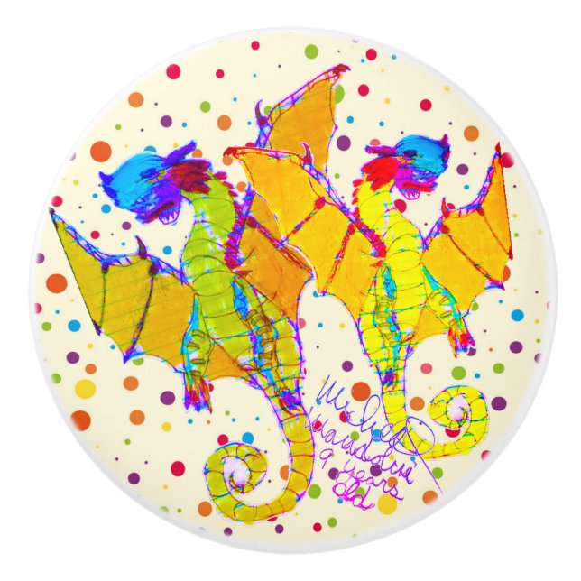 Art av Micheal Ceramic Knob Knopp (Framsidan)