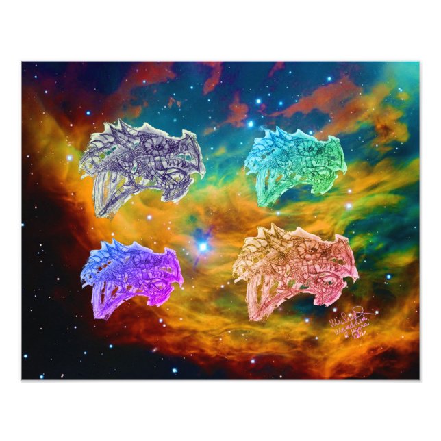 Art av Micheal Dragons Wall Art Photo Fototryck (Framsidan)