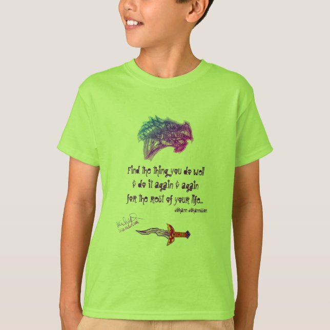 Art av Micheal Inspirational Dragon T-Shirt (Framsida)