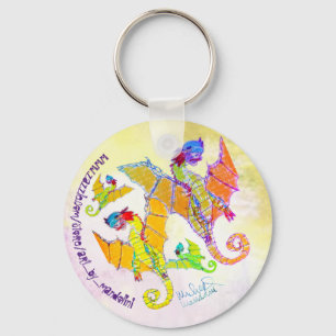 Art av Micheal Raglan Dragon Keychain Nyckelring