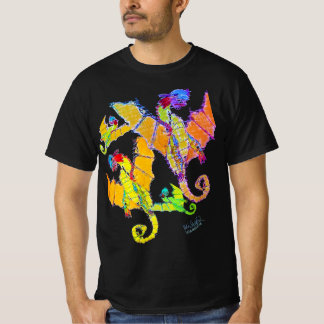 Art av Micheal Raglan Dragon Shirt black T Shirt