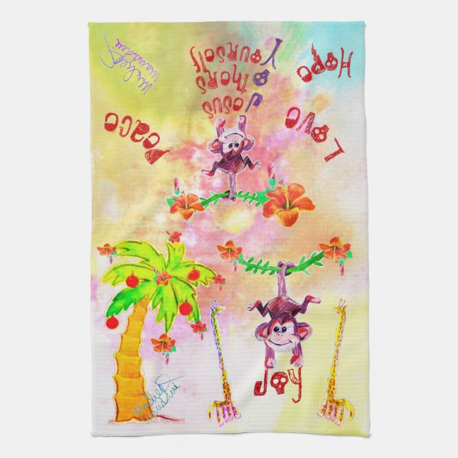 Art av Micheal Zion Joy Kitchen Towels Kökshandduk (Vertikal)