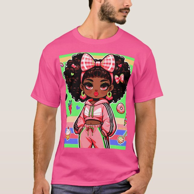 Art av Minga Kawaii Girl Marina T Shirt (Framsida)