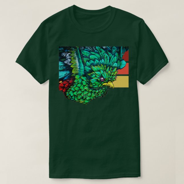 Art Bird Guatemala Birds Souvenir Quetzal 6 T Shirt (Design framsida)
