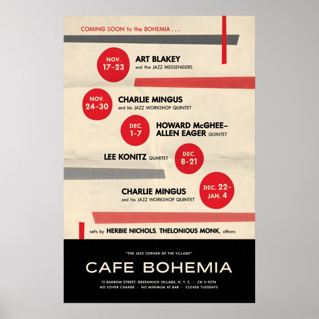 Art Blakey - Charles Mingus jazzaffisch - På Poster (Framsidan)