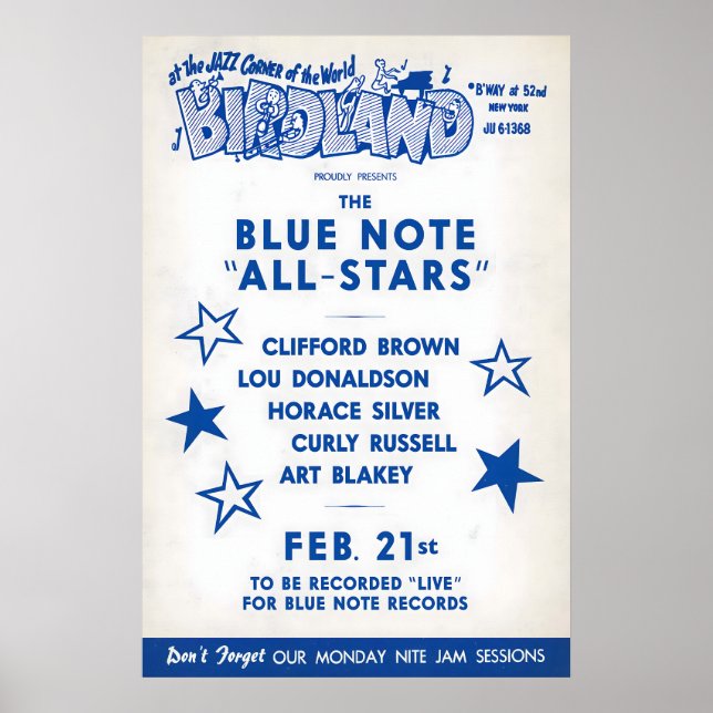 Art Blakey - Clifford Brown - Horace Silver - Jazz Poster (Framsidan)