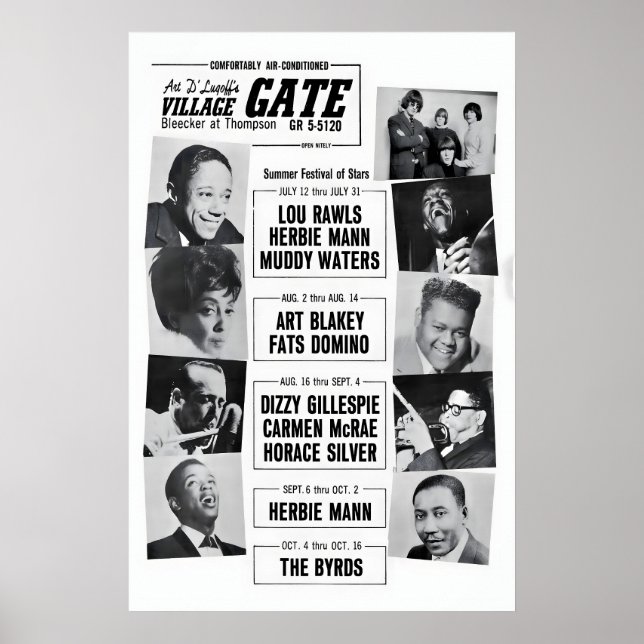 Art Blakey - Dizzy Gillespie - Herbie Mann jazz Poster (Framsidan)