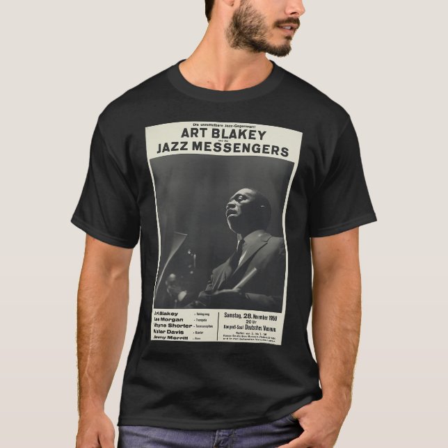 Art Blakey och Jazz Messenger T Shirt (Framsida)