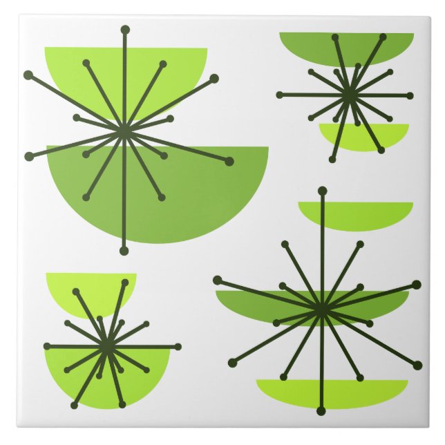 Art Bowls Starbursts Chartreuse Kakelplatta (Framsidan)