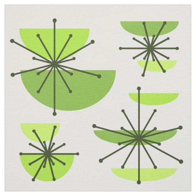 Art Bowls Starbursts Chartreuse Tyg (Provkarta)