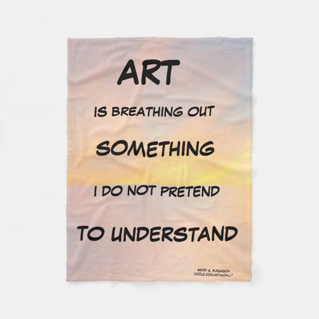 ART BRYTER UT NÅGONTING FLEECEFILT (Framsidan)