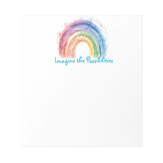 Art by Debi, Regnbåge Anteckningsblock (Framsida)
