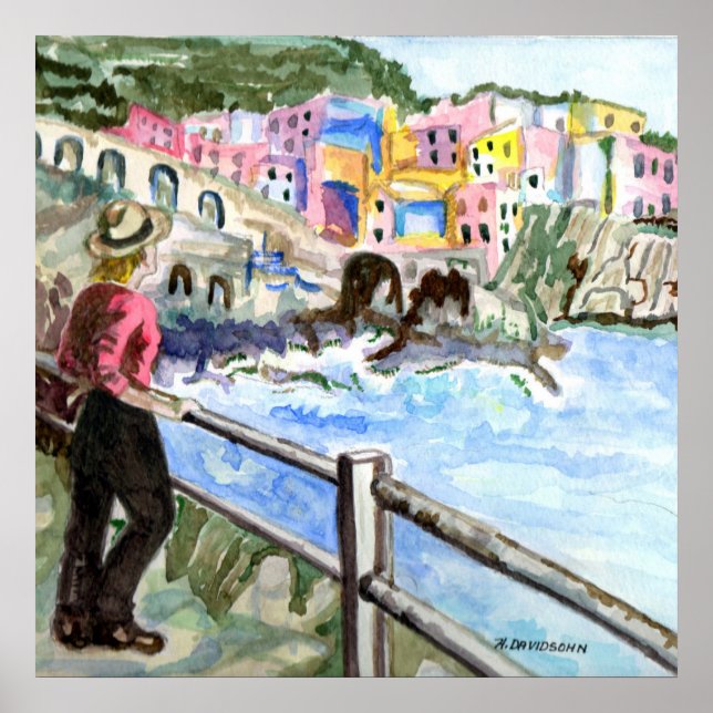 ART BY HARRIET DAVIDSOHN - "WATERFRONT" - GALLERY POSTER (Framsidan)