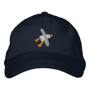 Art Cap: Smart Fiskmås-design Broderad Keps