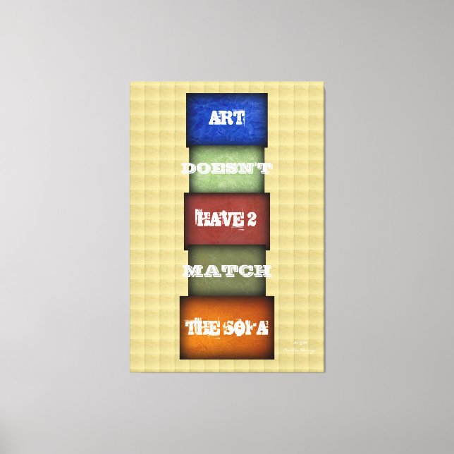 Art Citat 3, namngiven och undertecknad Canvastryck (Framsida)