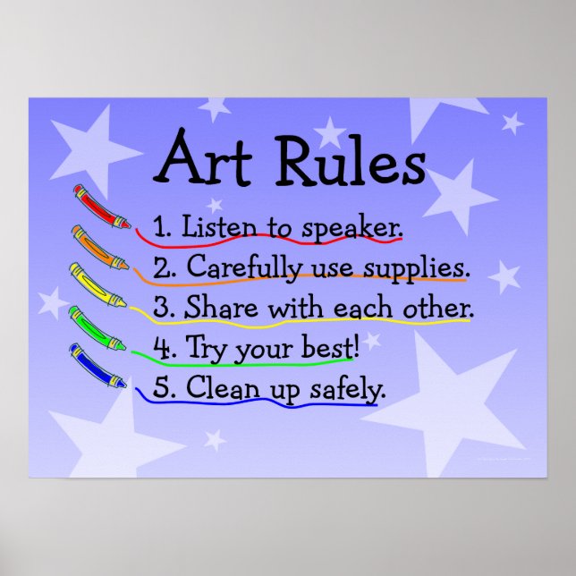 Art Class Regler Poster (Framsidan)