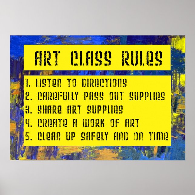 ART CLASS REGLER POSTER (Framsidan)