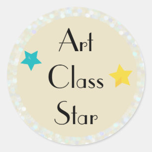Art Class Star med stjärnor Runt Klistermärke