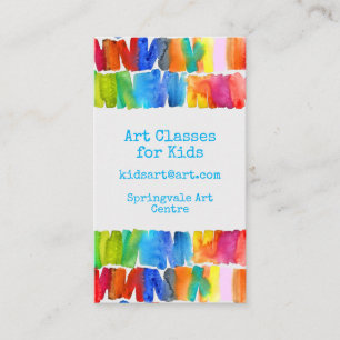 Art Classes-för barn-affärsmålningsverksamhet Visitkort