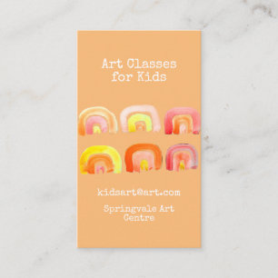 Art Classes - för barn business regnbåge Visitkort