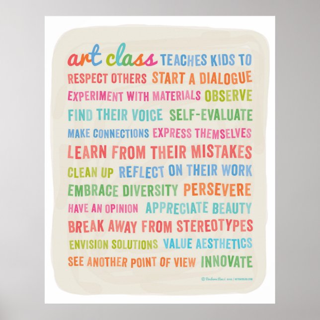 Art Classes Teach Kids // 24 x 30 Poster (Framsidan)