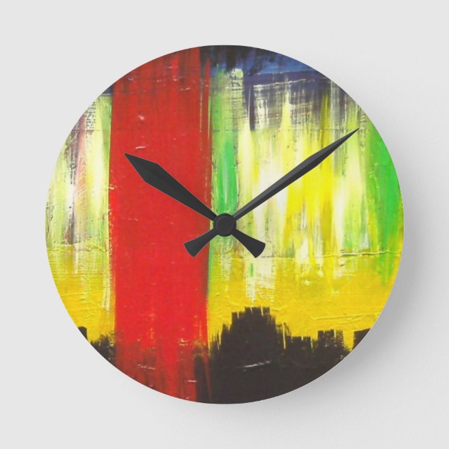 Art Clock av Thurman Hubbard Rund Klocka (Framsida)