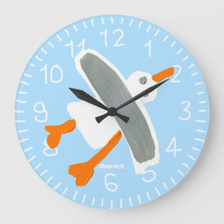 Art Clock: John Dyer Fiskmås Blue Stor Klocka